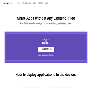Upload your App - Appsfore.com - Unlimited In-house Apps Wireless Installation Service